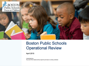 Cover of McKinsey & Co Boston Public Schools Operational Review report