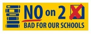 No on 2 Bumper Sticker image