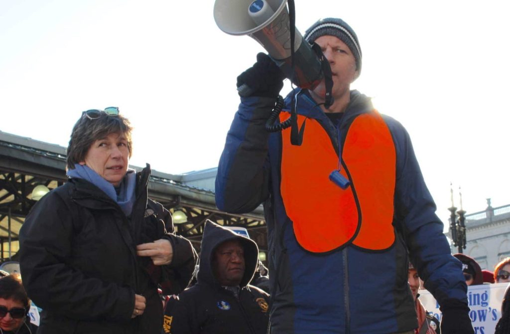 User upload: Erik Berg and Randi Weingarten at the Rally for a Fair Contract