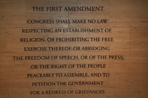 Image of text of First Amendment
