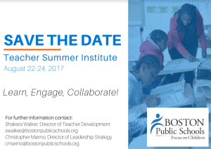 teacher summer institute flyer