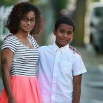 Maria Gomes and her son, Dasani Silva, a Trotter School fifth-grader.