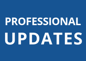 blue box with text "professional updates"