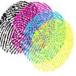 image of overlapping colorful fingerprints